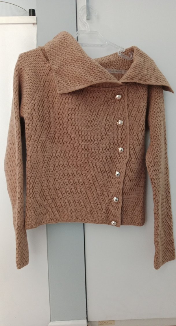 Bej Kadın Triko Uzun Kollu Bluz - Görsel 3