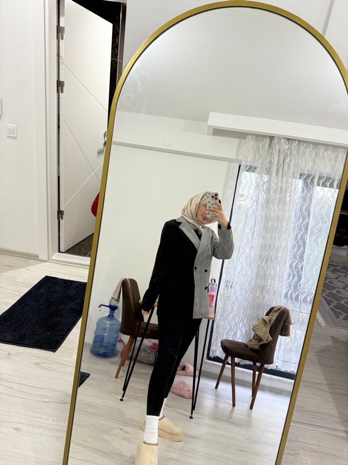 Gri Midi Kadın Takım Elbise - Görsel 2