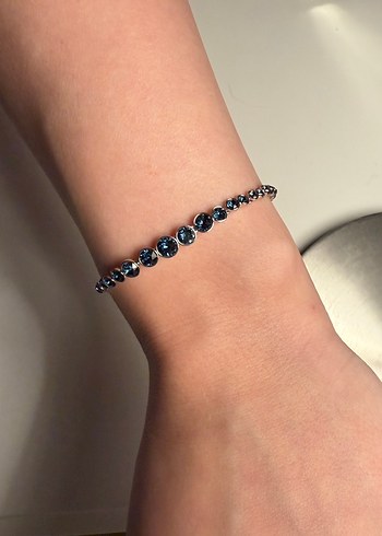 Swarovski Imber Tennis Bileklik - Mavi