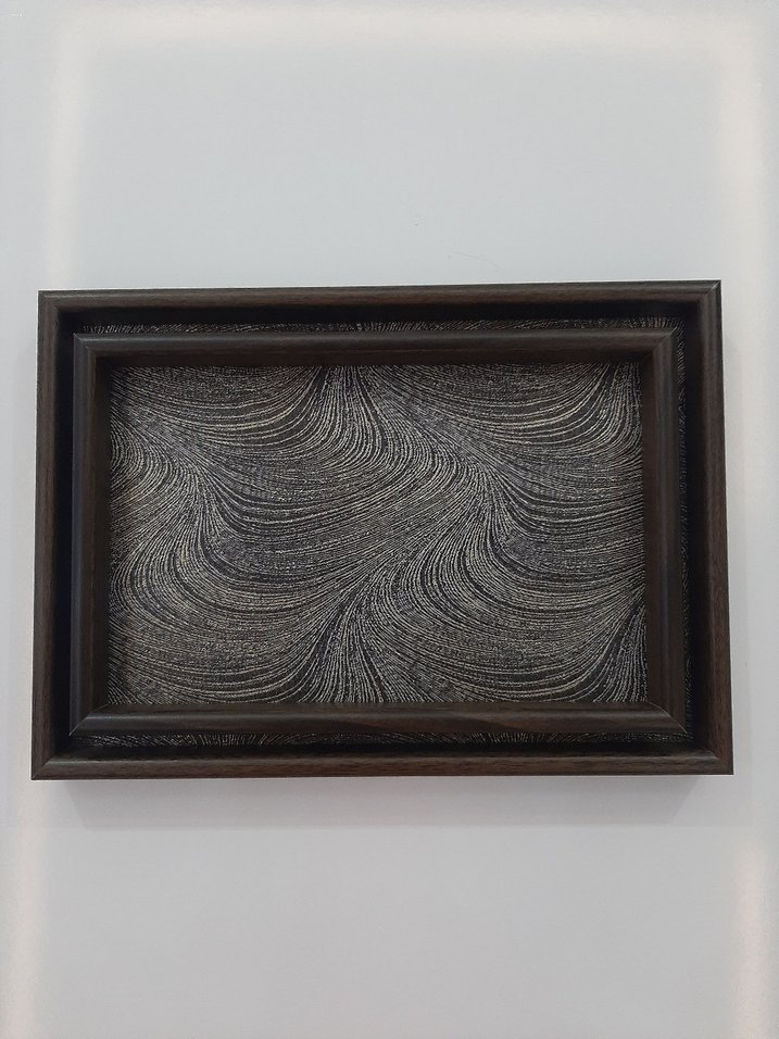 Kahverengi Çerçeveli Gri Desenli Tepsi Seti - Görsel 3