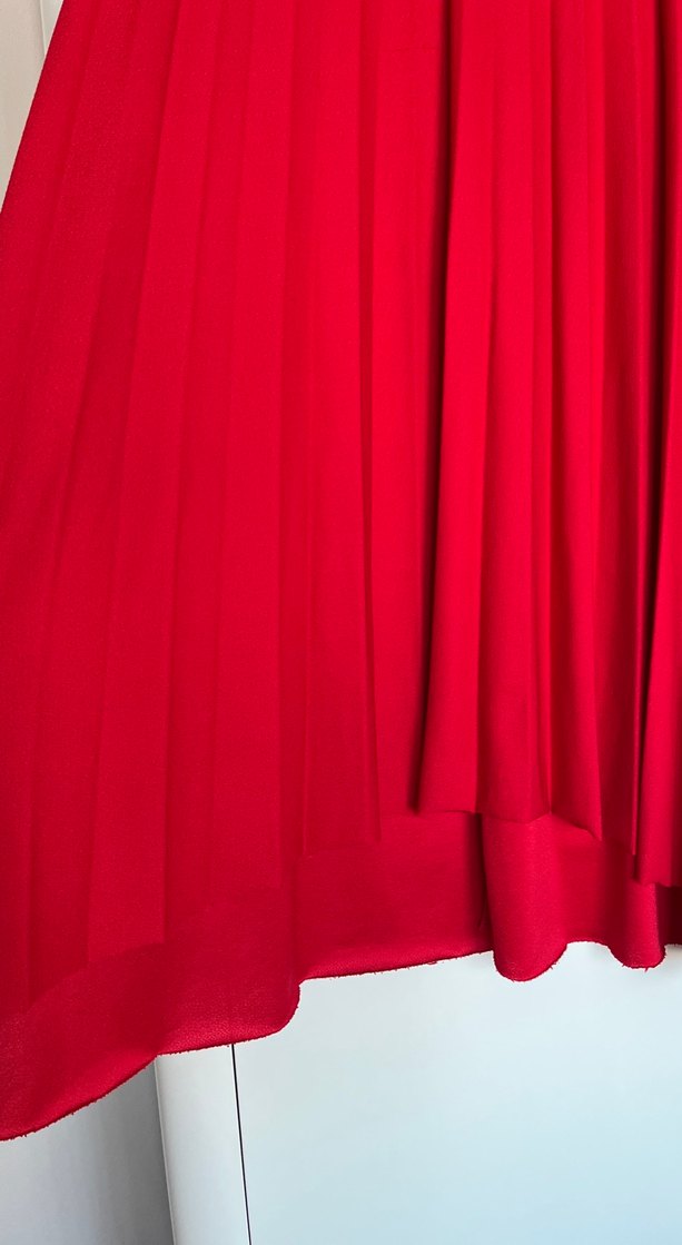 Piliseli Kırmızı  Tunik - Görsel 3