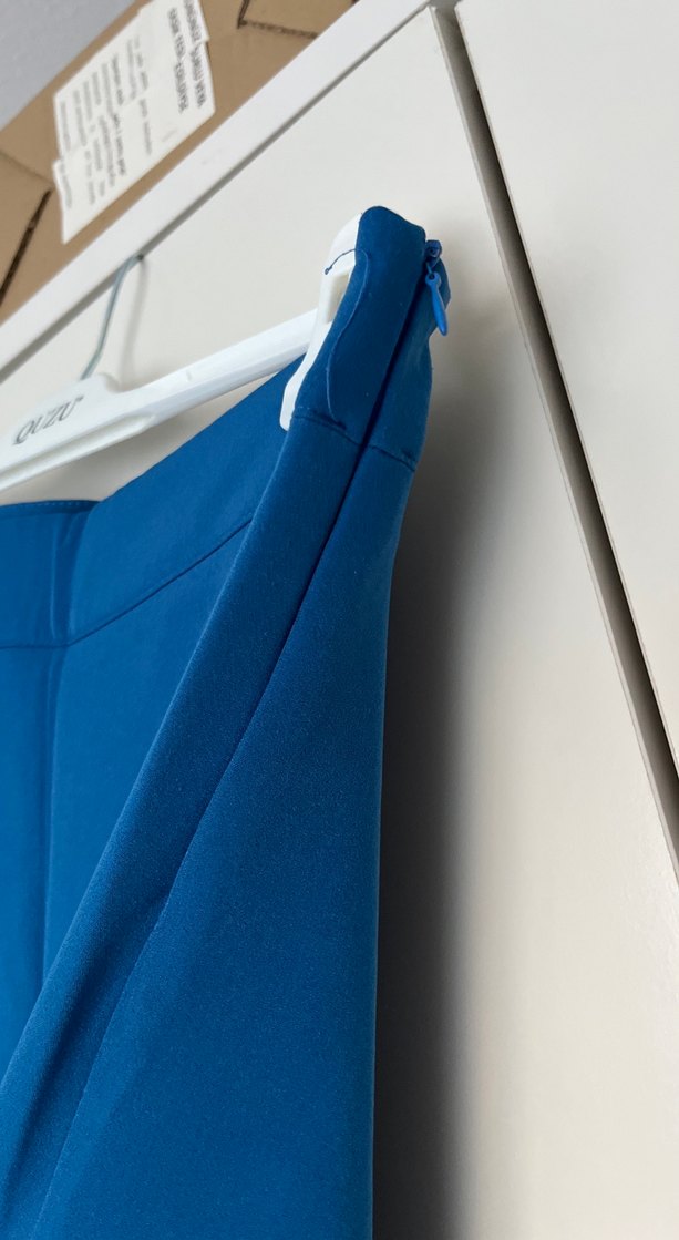 Kadın Mavi Kumaş Pantolon - Görsel 2