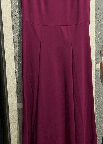 Fuşya Uzun Kollu Yüksek Yakalı Kadın Elbise - Görsel 3