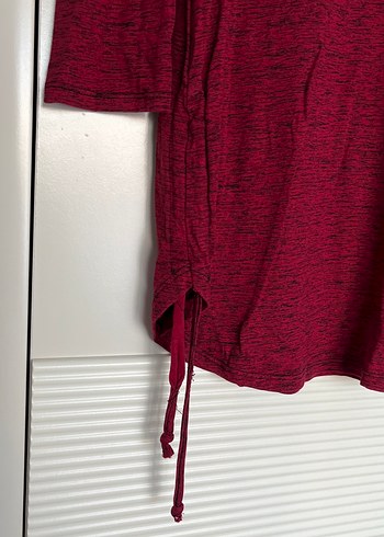 Diğer Bordo Triko Midi Kadın Tunik