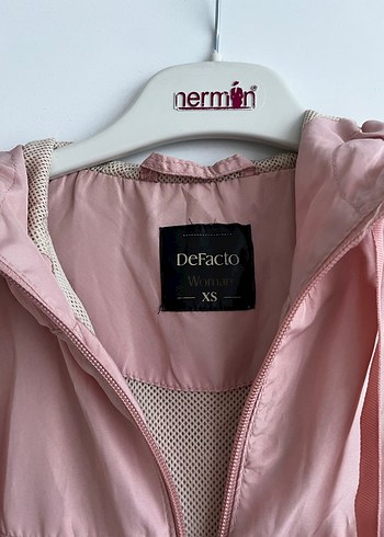 Pembe Midi Boy Kadın Yağmurluk - Görsel 2