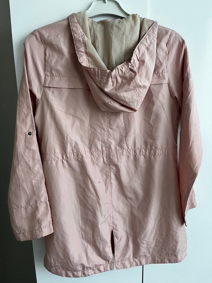 Pembe Midi Boy Kadın Yağmurluk - Görsel 3