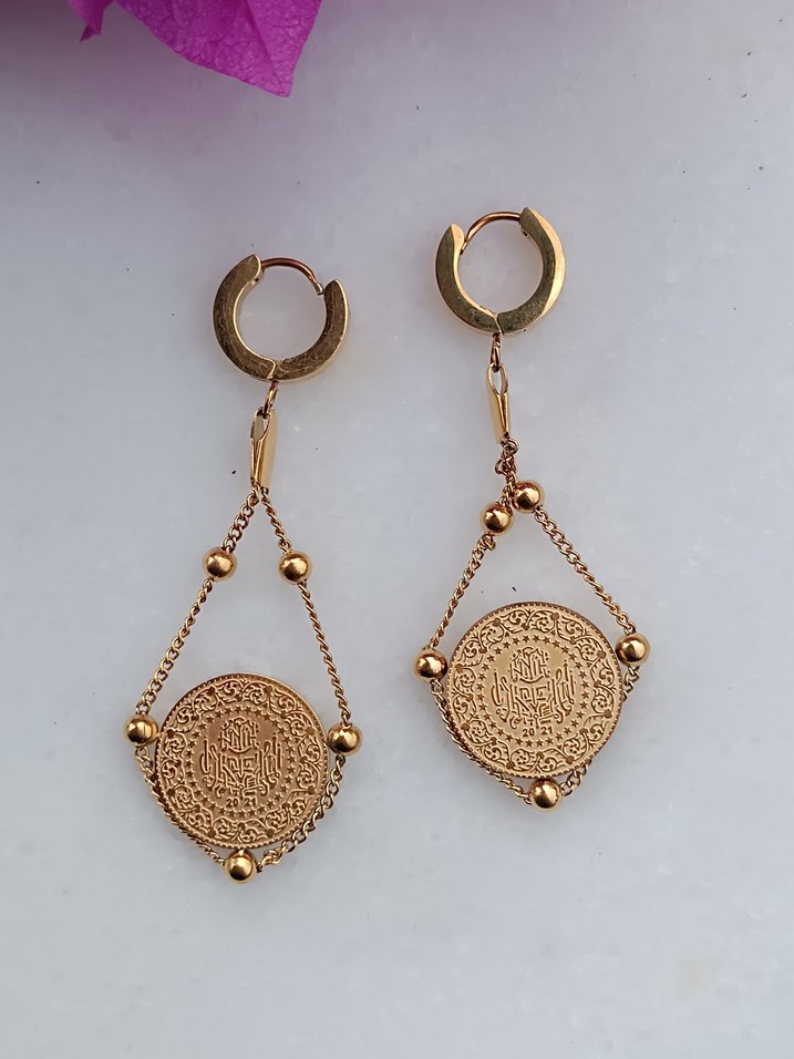 Çeyrekli çelik Küpe - Görsel 2