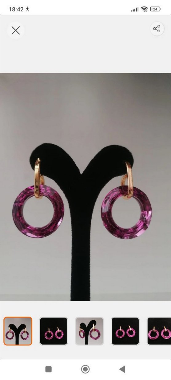 Pembe Halka Küpe - Görsel 2