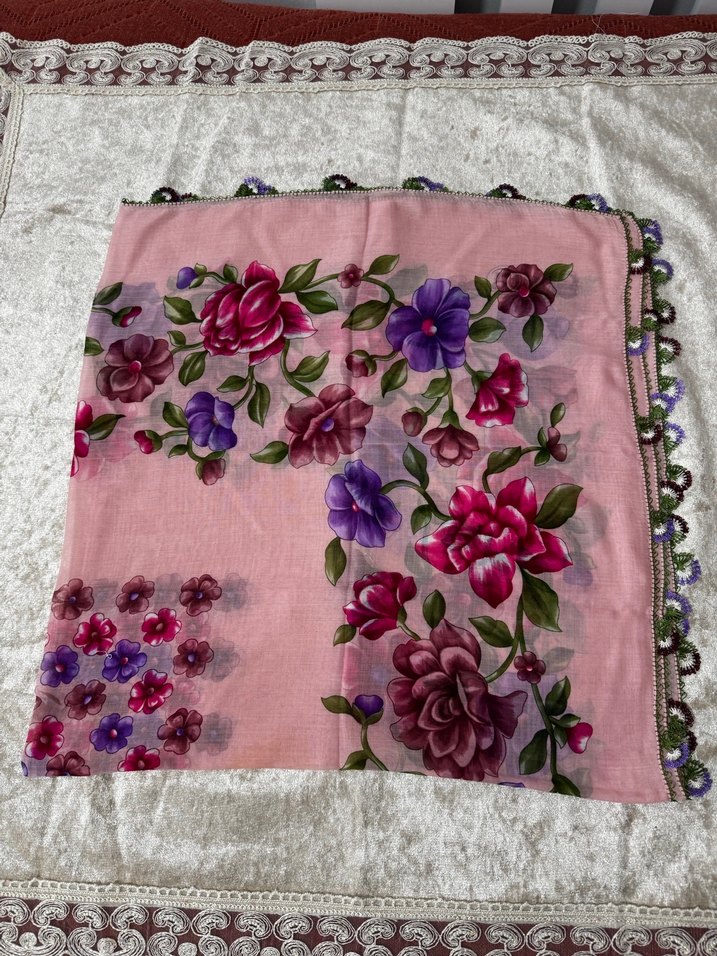 El iğne örgüsü kadın eşarp - Görsel 2