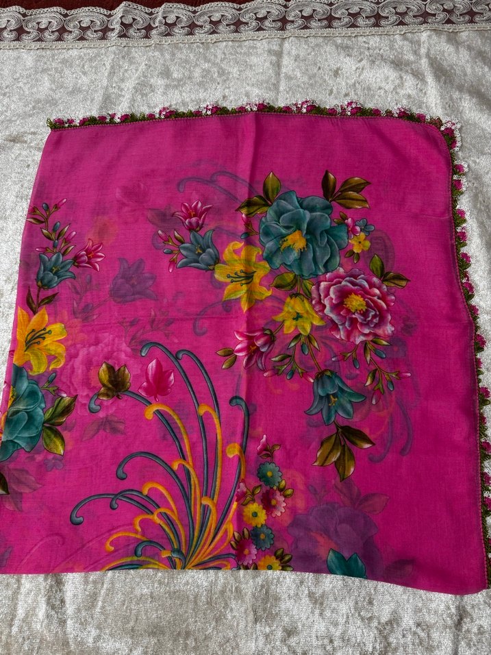 El iğne örgüsü kadın eşarp - Görsel 2