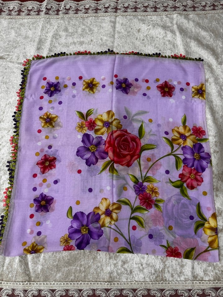 El iğne örgüsü kadın eşarp - Görsel 2