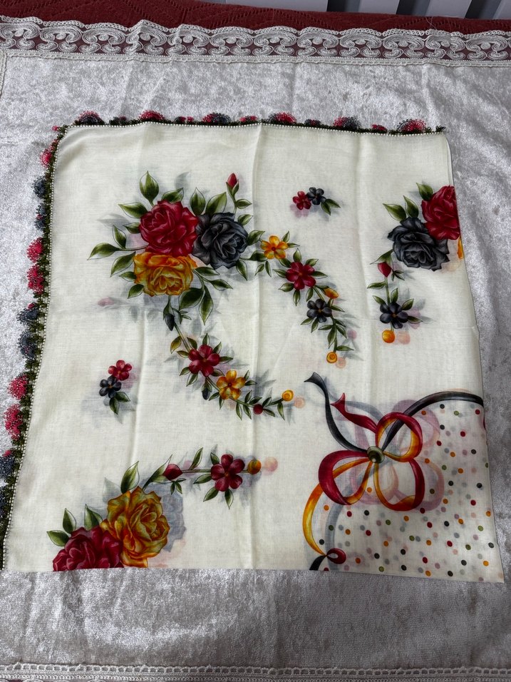 El iğne örgüsü kadın eşarp - Görsel 2