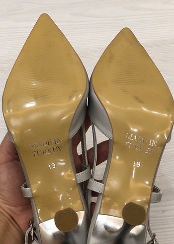 Diğer Gri Stiletto Topuklu Kadın Abiye Ayakkabı