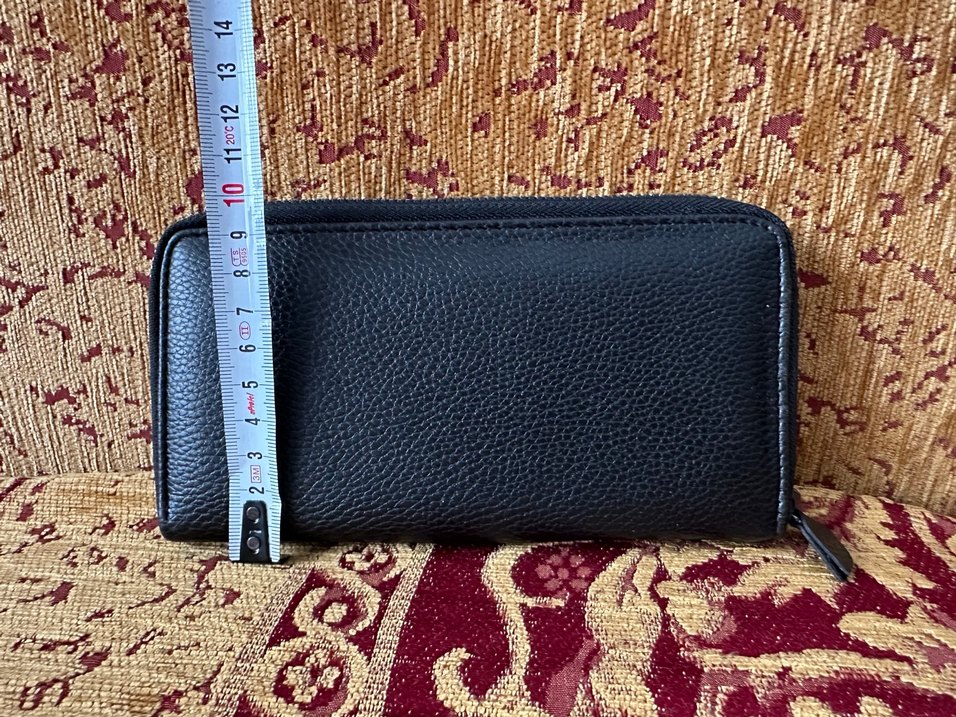 Kahverengi Nakışlı Deri Fermuarlı Cüzdanı - Görsel 2