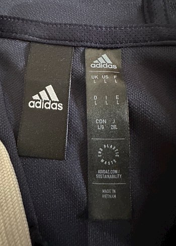 Adidas Mavi Kapüşonlu Fermuarlı Eşofman Takımı