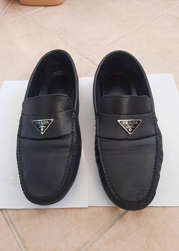 Prada Erkek Siyah Deri Loafer