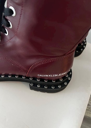 39 Beden bordo Renk Calvin Klein Orjinal bayan bot