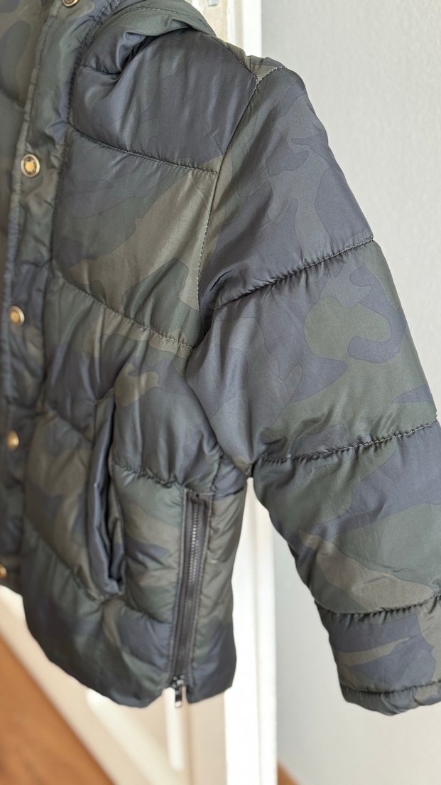 Zara Erkek Çocuk Kamuflaj Desenli Şişme Mont - Görsel 5