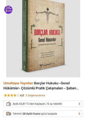 Borçlar Hukuku Genel Hükümler Kitabı