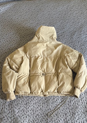 Bershka Bej Midi Kadın Kışlık Ceket