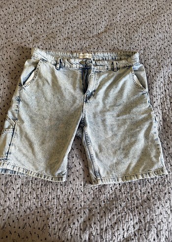 Gri Kadın Denim Mini Şort