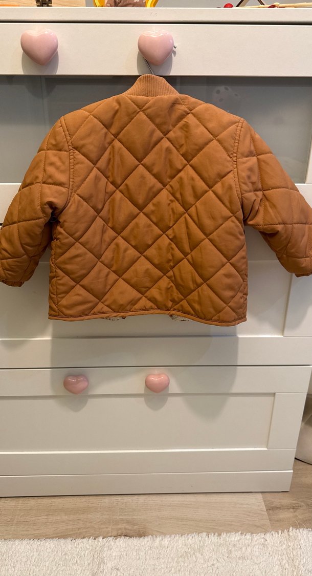 Düğmeli Kahverengi Erkek Çocuk Mont - Görsel 5