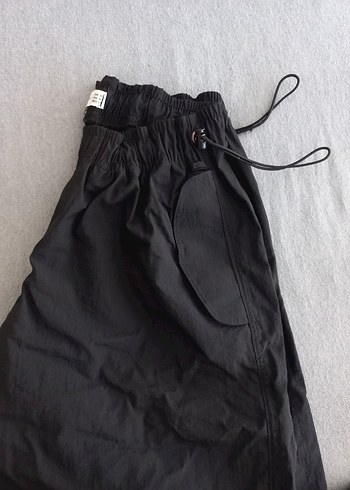Diğer Siyah Paraşüt Pantolon