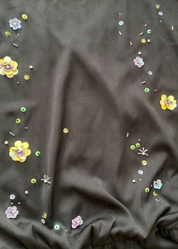 Twist İşlemeli Siyah Kadın Mini Tulum - Görsel 4