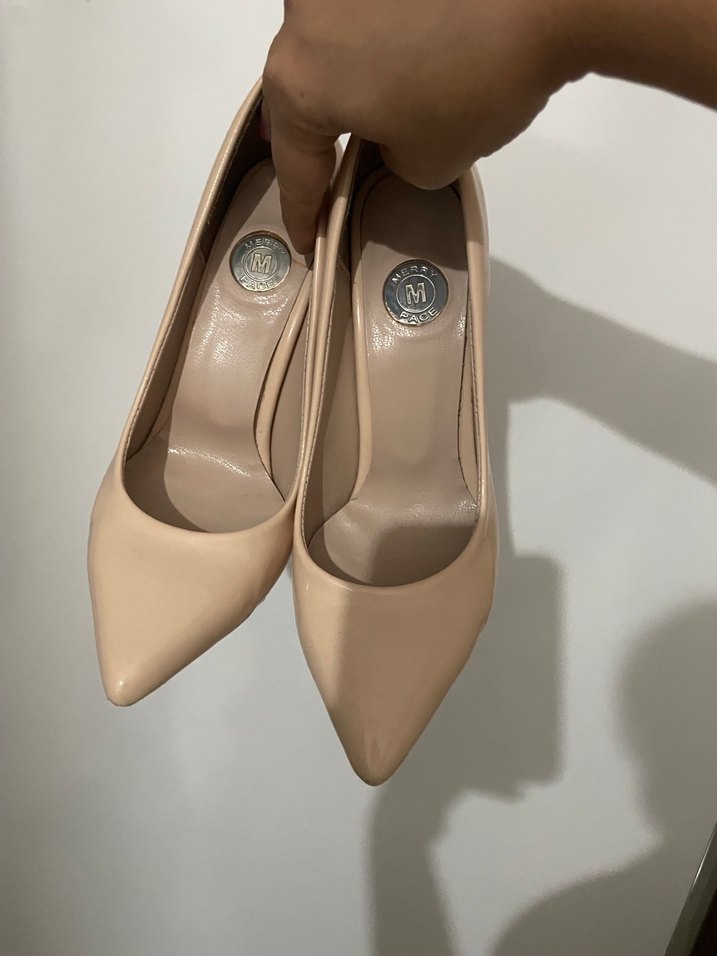 Bej Stiletto Topuklu Kadın Ayakkabı - Görsel 2