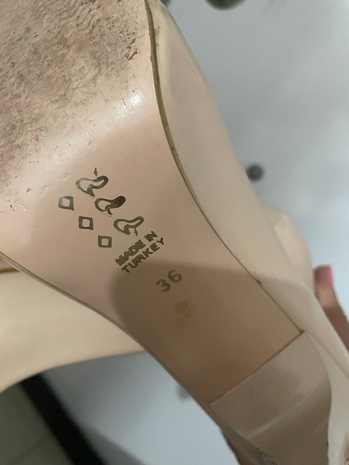 Bej Stiletto Topuklu Kadın Ayakkabı - Görsel 3