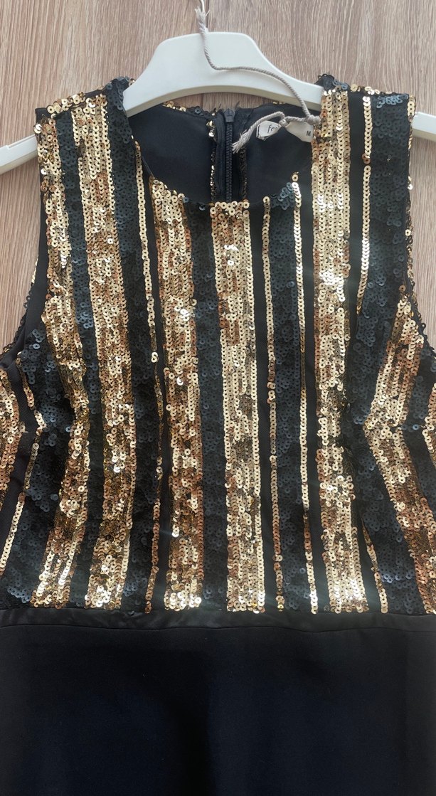 Nakışlı Siyah Uzun Abiye Elbise - Görsel 2