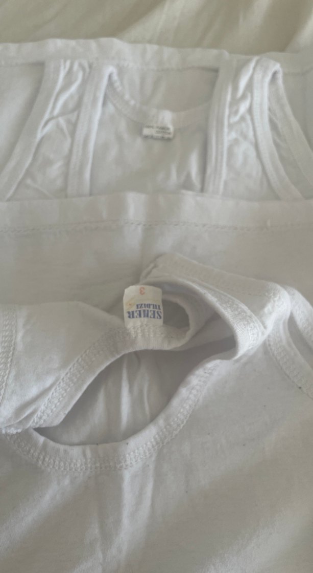 Beyaz Çocuk Atlet 6'lı Paket - Görsel 3