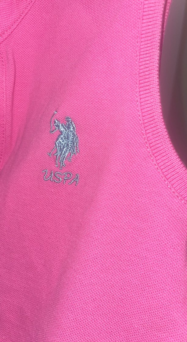 Kolsuz Pembe Kız Polo Tişört - Görsel 3