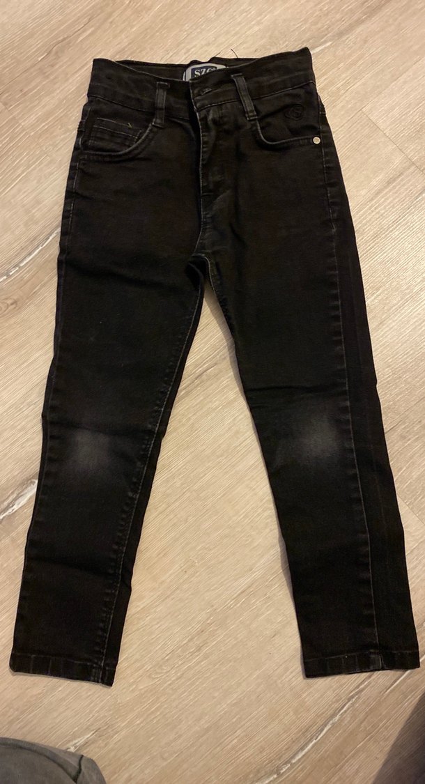 Kadın Siyah Kemerli Regular Fit Denim Pantolon - Görsel 2