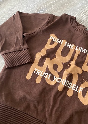 Erkek Çocuk Kahverengi Sweatshirt - Görsel 2