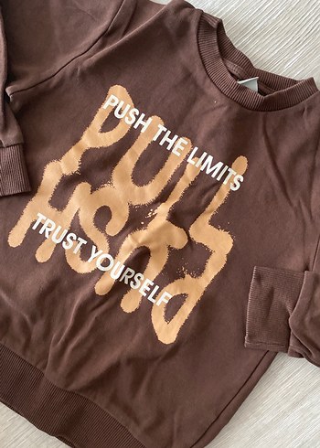 Erkek Çocuk Kahverengi Sweatshirt - Görsel 3