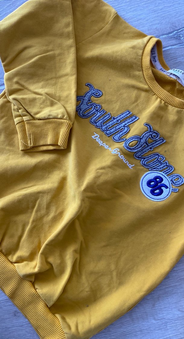 Sarı Erkek Çocuk Sweatshirt - Görsel 3