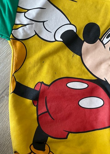 Renkli Mickey Mouse Baskılı Erkek Sweatshirt - Görsel 3