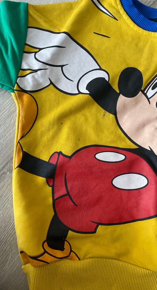 Renkli Mickey Mouse Baskılı Erkek Sweatshirt - Görsel 3