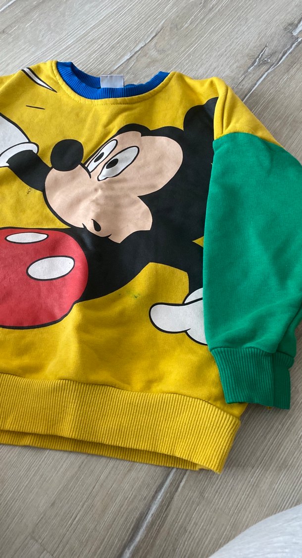 Renkli Mickey Mouse Baskılı Erkek Sweatshirt - Görsel 4