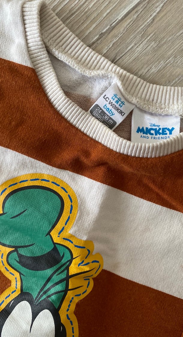 Kahverengi Çizgili Erkek Sweatshirt - Görsel 3