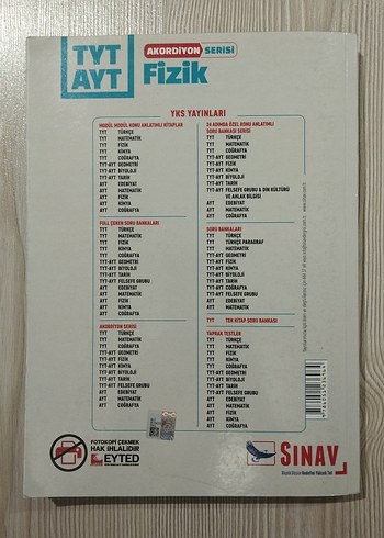 Beden Renk TYT AYT Fizik Akordiyon Serisi Soru Kitabı