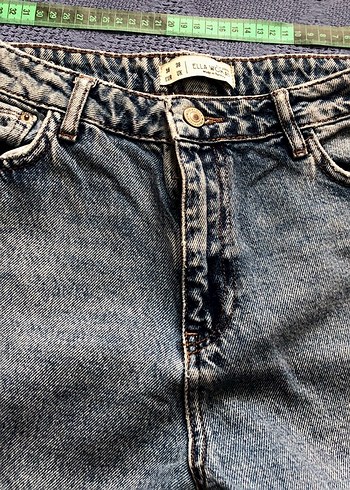 Düğmeli Gri Kadın Denim Pantolon - Görsel 4