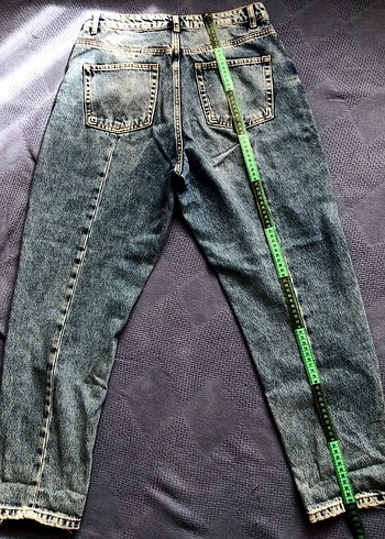 İthal Zara Mavi Kot Kadın Pantolon - Görsel 5