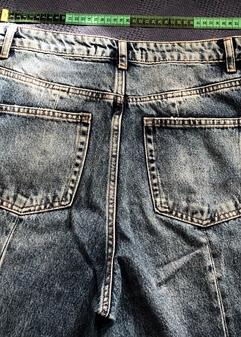 İthal Zara Mavi Kot Kadın Pantolon - Görsel 4