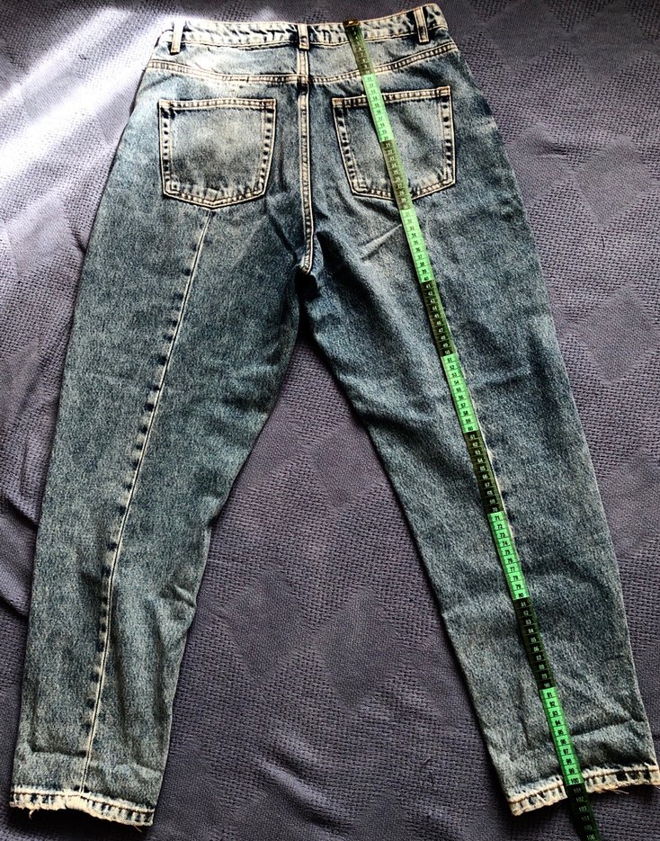 İthal Zara Mavi Kot Kadın Pantolon - Görsel 5