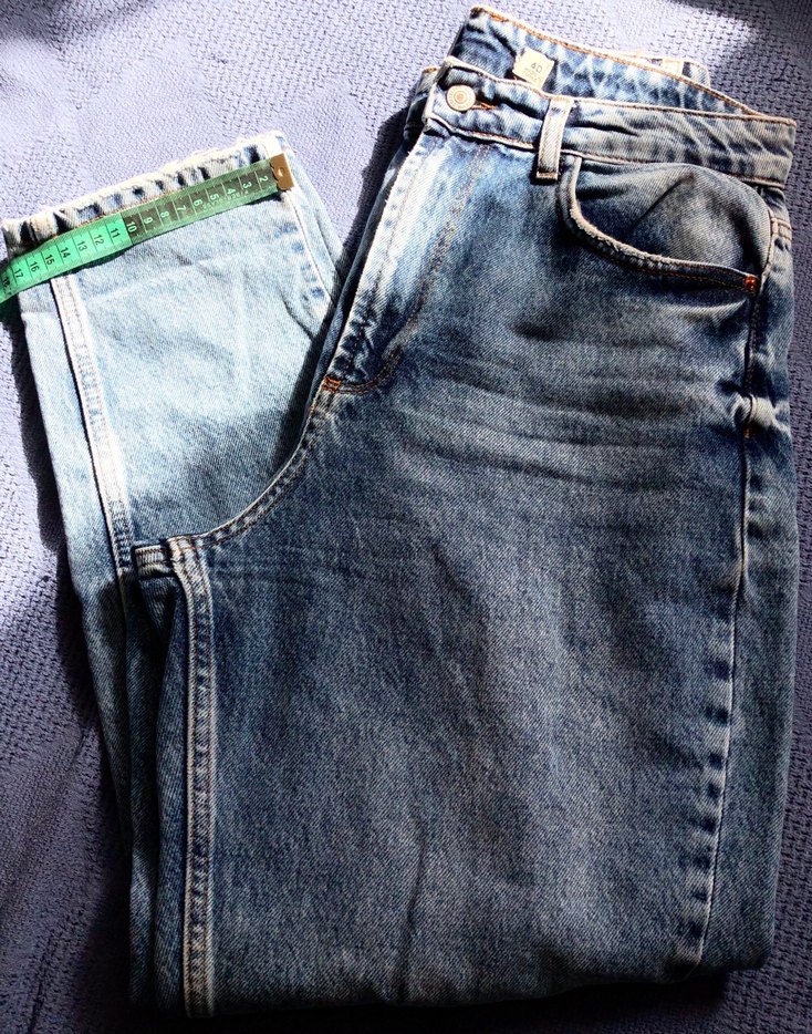 İthal Zara Mavi Kot Kadın Pantolon - Görsel 3