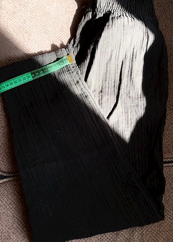 Kadın siyah Pamuklu Bol Kesim Bağcıklı Pantolon - Görsel 2