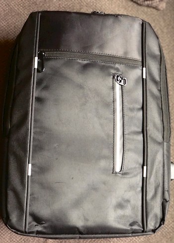 Erkek Siyah Fermuarlı Sırt Çantası - Görsel 7