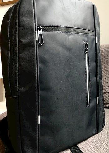 Erkek Siyah Fermuarlı Sırt Çantası - Görsel 3